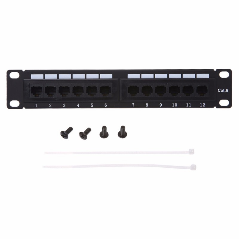 Cat6 Patch Panel 110 Type 12 Port 1U